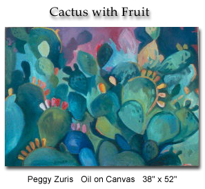 Peggy Zuris, Cactus with Fruit painting